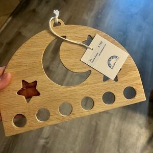 Wooden Moon and Star Hanger